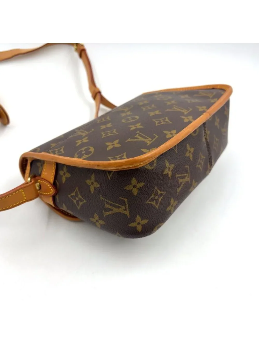 Louis Vuitton Sologne Monogram Leather Brown Shoulder Bag Gold - Picture 6 of 15